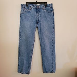 Vintage Levi's 505 High Rise Orange Tab Jeans 38 X 30